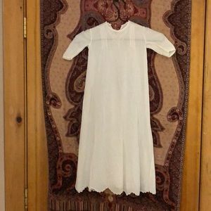 Hand crafted, hand embroidered, infants, christening gown. 100% cotton. Perfect.